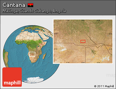 Satellite Location Map of Cantana