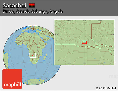 Savanna Style Location Map of Sacachai