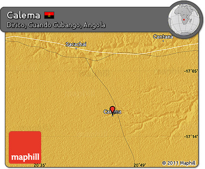 Physical Map of Calema