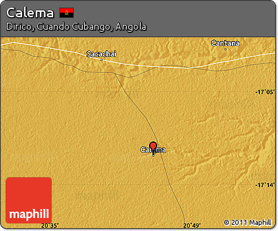 Physical Map of Calema