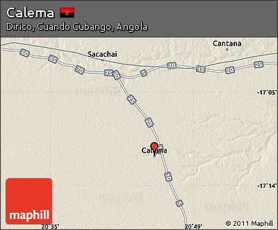 Shaded Relief Map of Calema