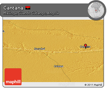 Physical Panoramic Map of Cantana
