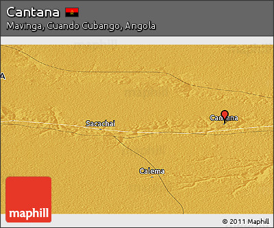 Physical Panoramic Map of Cantana