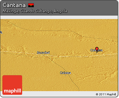 Physical Panoramic Map of Cantana
