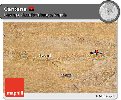 Satellite Panoramic Map of Cantana