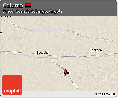 Shaded Relief Panoramic Map of Calema