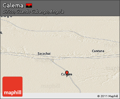 Shaded Relief Panoramic Map of Calema