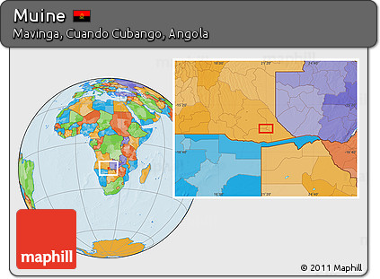 Political Location Map of Muine