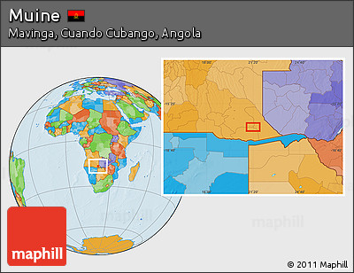Political Location Map of Muine