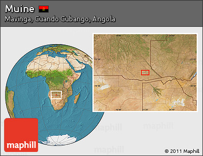 Satellite Location Map of Muine