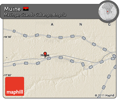 Shaded Relief Map of Muine