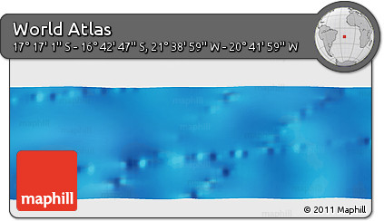 Physical Panoramic Map of the Area around 16° 59' 54" S, 21° 10' 29" W