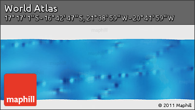Physical Panoramic Map of the Area around 16° 59' 54" S, 21° 10' 29" W