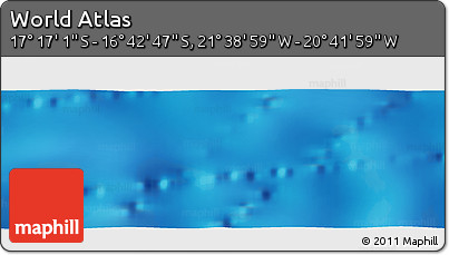 Physical Panoramic Map of the Area around 16° 59' 54" S, 21° 10' 29" W