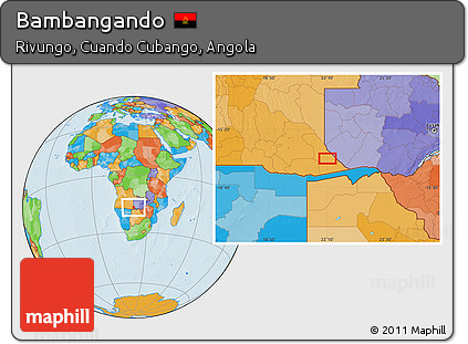 Political Location Map of Bambangando