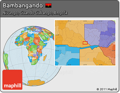 Political Location Map of Bambangando