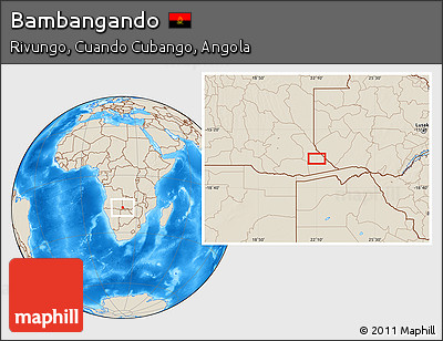 Shaded Relief Location Map of Bambangando