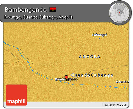 Physical Panoramic Map of Bambangando