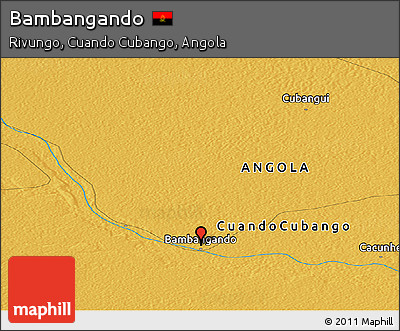 Physical Panoramic Map of Bambangando
