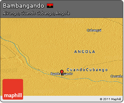 Physical Panoramic Map of Bambangando