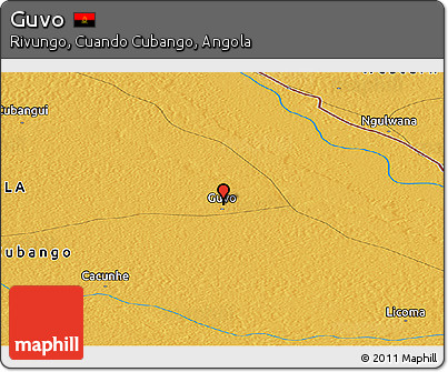 Physical Panoramic Map of Guvo