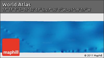 Physical Panoramic Map of the Area around 16° 59' 54" S, 27° 7' 30" W