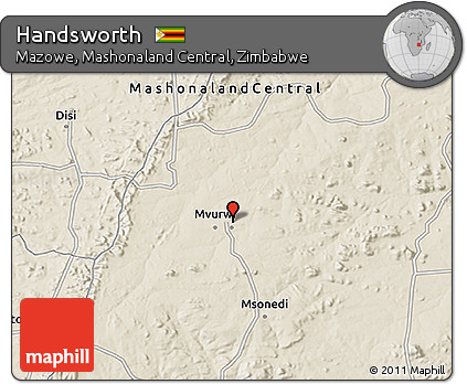 Shaded Relief 3D Map of Handsworth