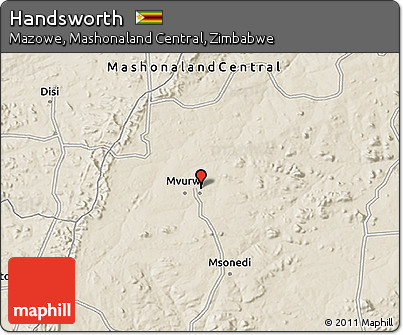 Shaded Relief 3D Map of Handsworth