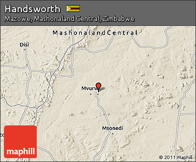 Shaded Relief 3D Map of Handsworth