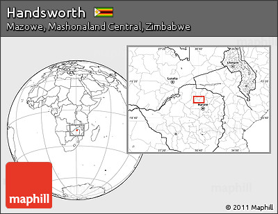 Blank Location Map of Handsworth