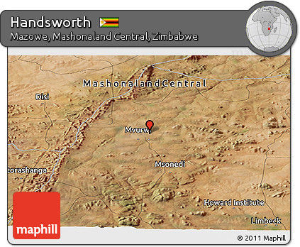 Satellite Panoramic Map of Handsworth