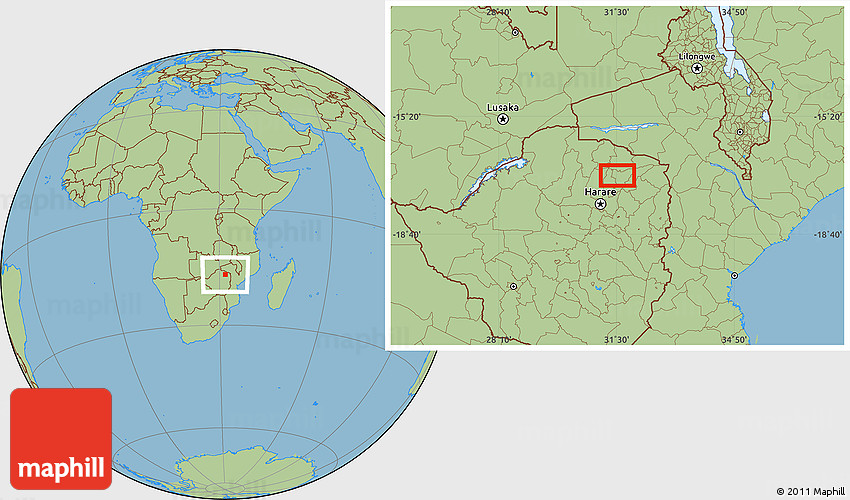 Savanna Style Location Map Of 16s55 31e30 