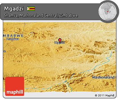 Physical Panoramic Map of Mgadzi
