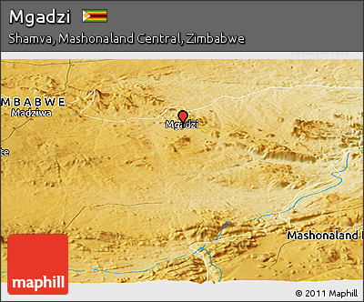 Physical Panoramic Map of Mgadzi