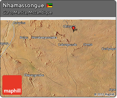 Satellite 3D Map of Nhamassongue
