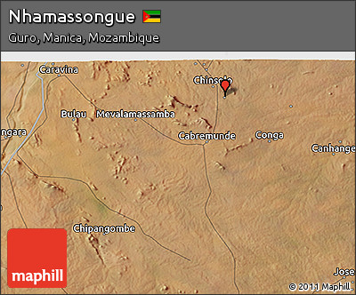 Satellite 3D Map of Nhamassongue