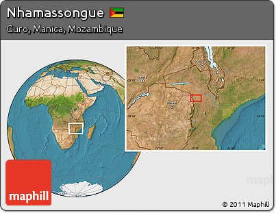 Satellite Location Map of Nhamassongue