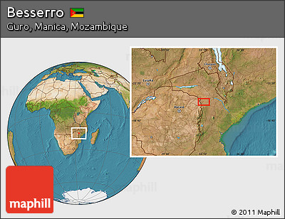 Satellite Location Map of Besserro