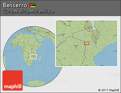 Savanna Style Location Map of Besserro