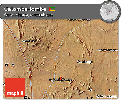 Satellite Map of Calombe-lombe