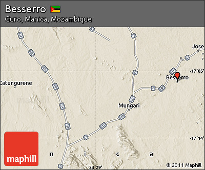 Shaded Relief Map of Besserro