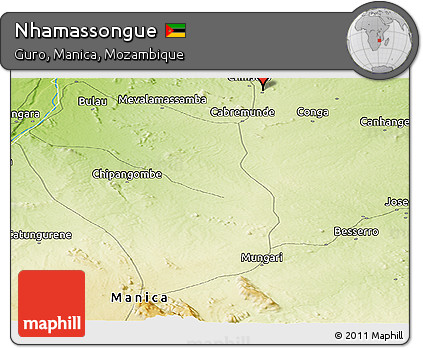 Physical Panoramic Map of Nhamassongue