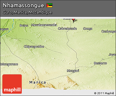 Physical Panoramic Map of Nhamassongue