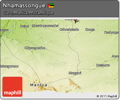 Physical Panoramic Map of Nhamassongue