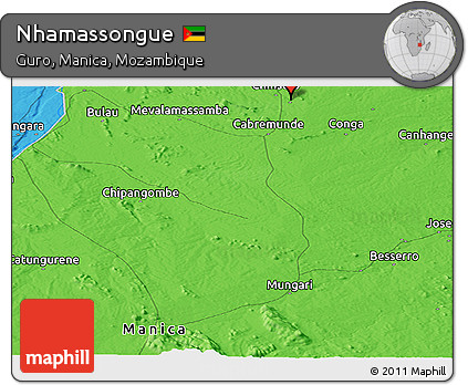 Political Panoramic Map of Nhamassongue