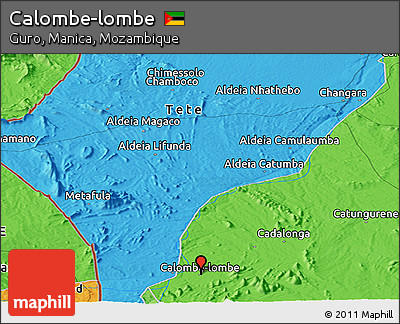 Political Panoramic Map of Calombe-lombe