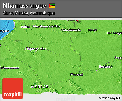 Political Panoramic Map of Nhamassongue