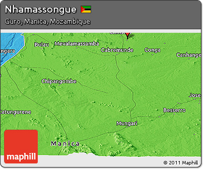Political Panoramic Map of Nhamassongue