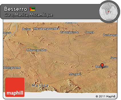 Satellite Panoramic Map of Besserro