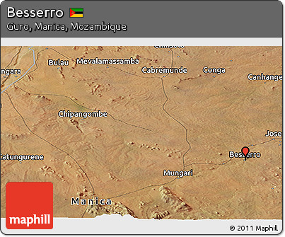 Satellite Panoramic Map of Besserro